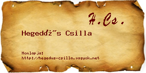 Hegedűs Csilla névjegykártya