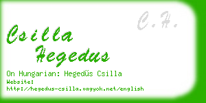 csilla hegedus business card