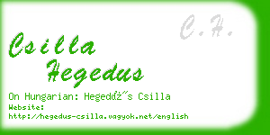 csilla hegedus business card